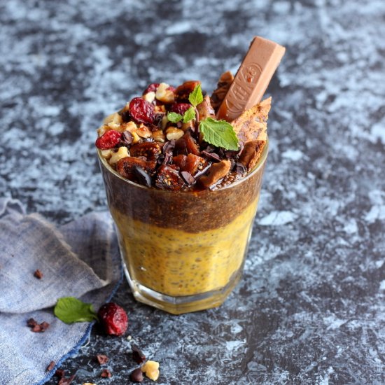 pumpkin and espresso chia parfait