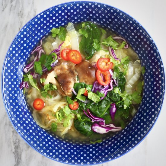 Vegan Rice Noodle Soup