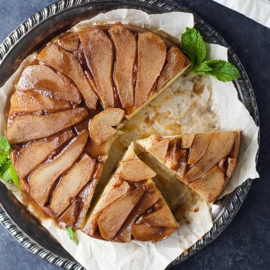 Spiced Pear Upside Down Cake