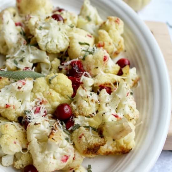 Cauliflower Cranberry Sage Butter