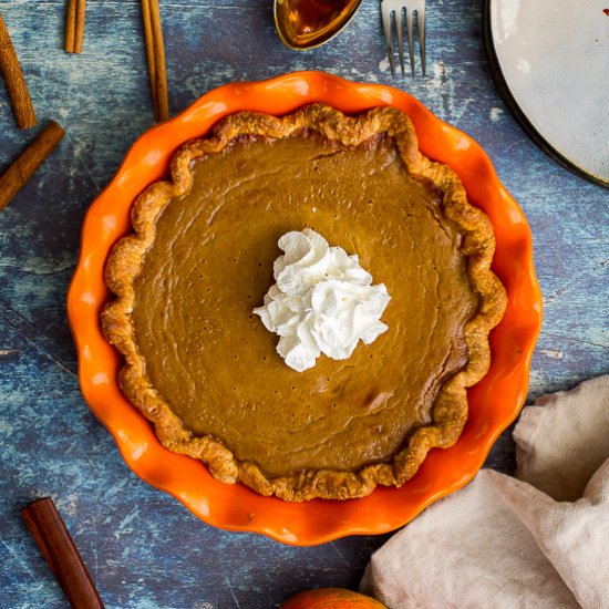 Bourbon Molasses Pumpkin Pie