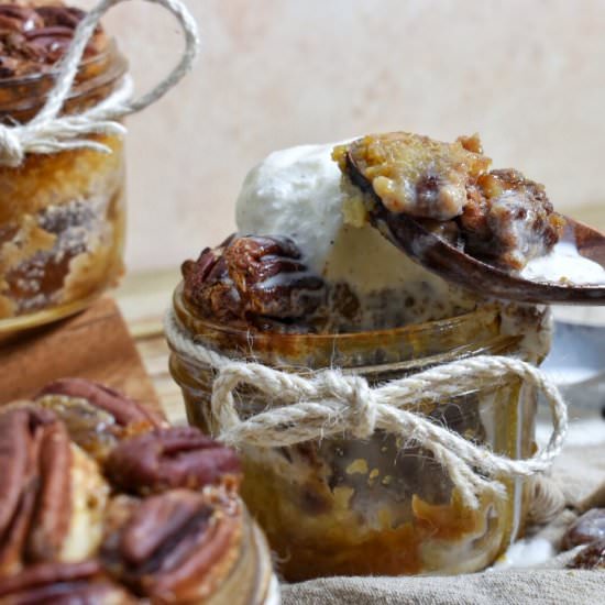 Mini Mason Jar Pecan Pies