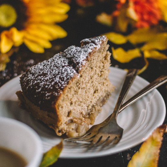 Apple Brandy Honeysuckle Tea Cake