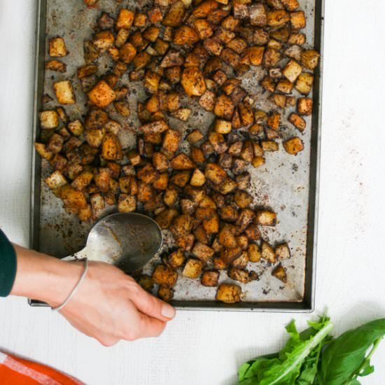 Za’atar Spiced Baked Potato Bites