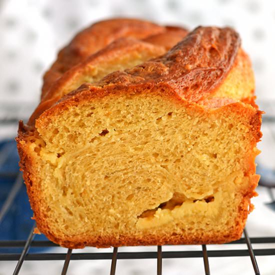 White Chocolate Tahini Babka