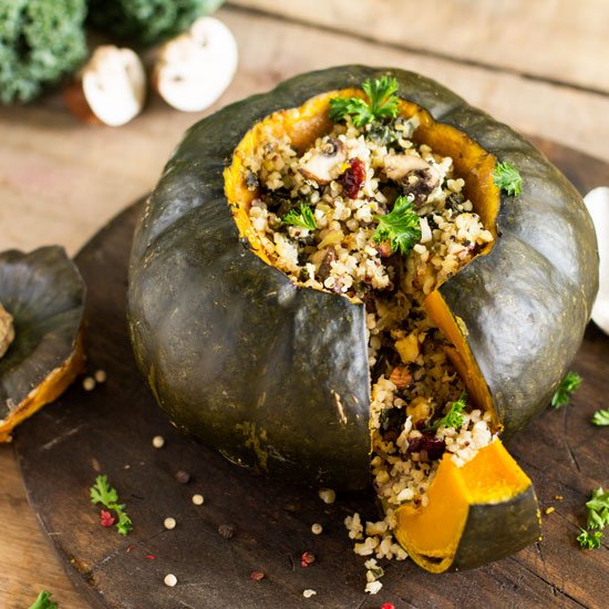 Vegetarian Stuffed Buttercup Squash