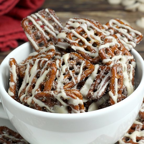 Cinnamon Sugar Caramel Pretzels