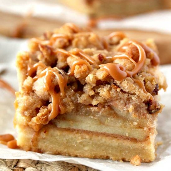 Salted Caramel Apple Pie Bars