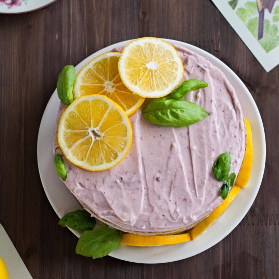 Lemon Cake with Marmalade Frosting