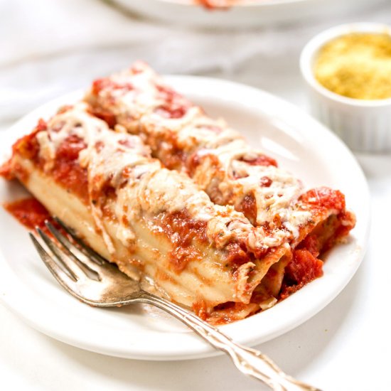 Vegan Manicotti with Tofu Ricotta