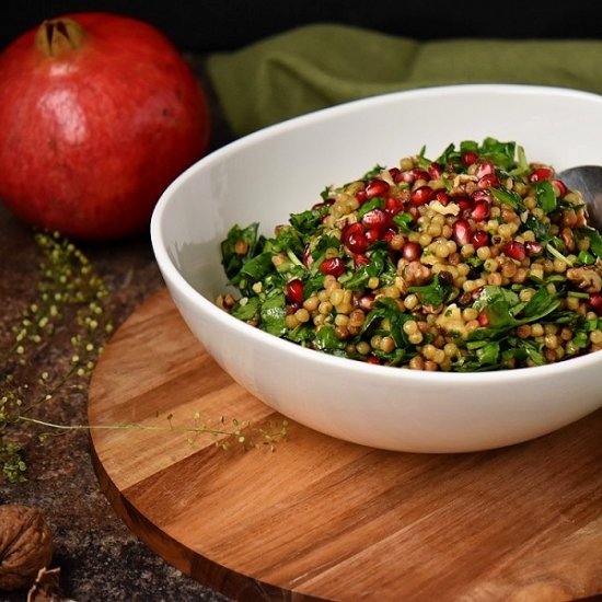 Fregola Pomegranate Winter Salad