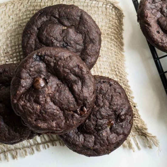 Eggless Double Chocolate Muffins