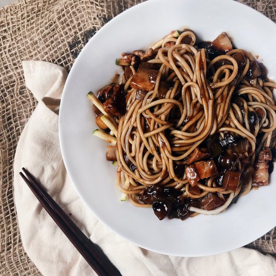 Jjajangmyeon (Black Bean Noodles)