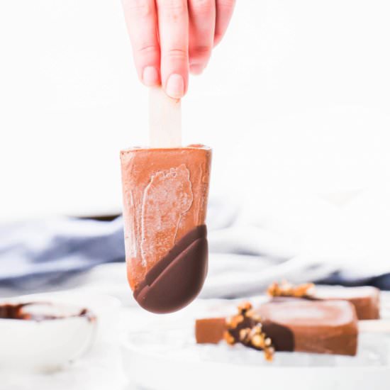 Vegan Chocolate Protein Popsicles