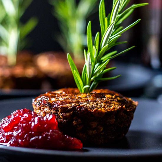 Lentil Loaf with Mushrooms and Sage