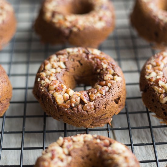 Pumpkin Pecan Protein Donuts