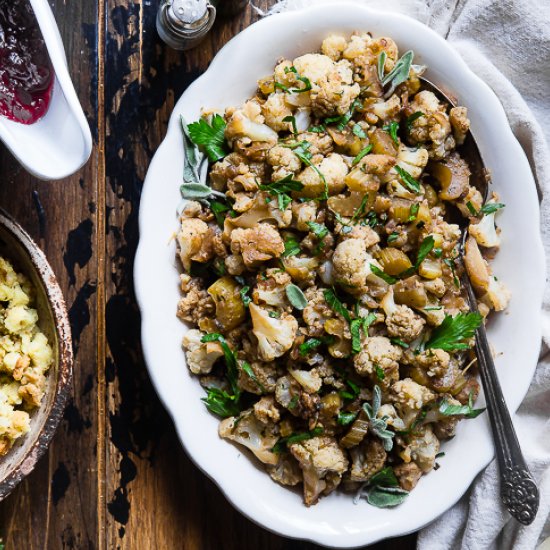 Low Carb Cauliflower Stuffing