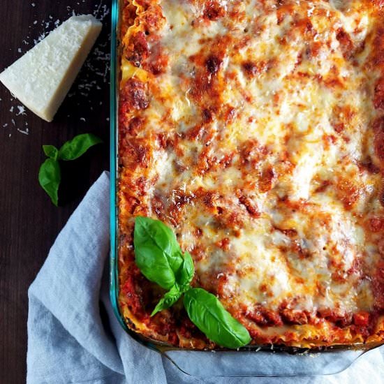 Turkey Bolognese Lasagna