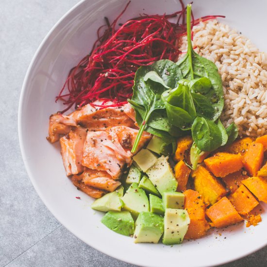 Teriyaki Salmon Protein bowl