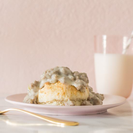 Green Chile Biscuits and Gravy