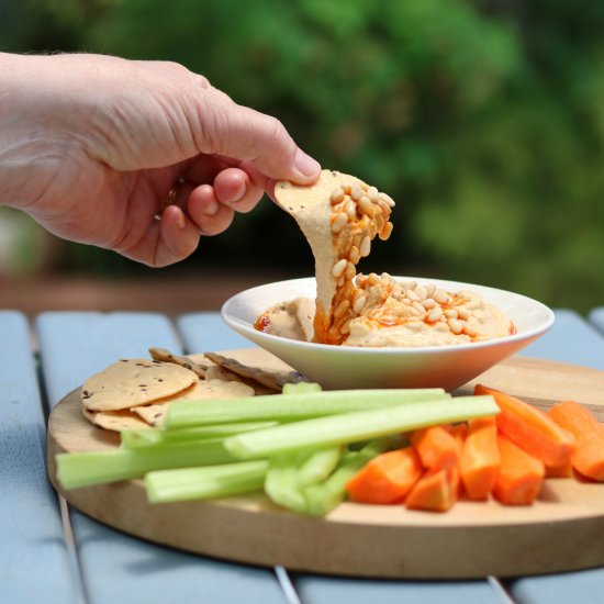 Easy Harissa Hummus Dip Recipe