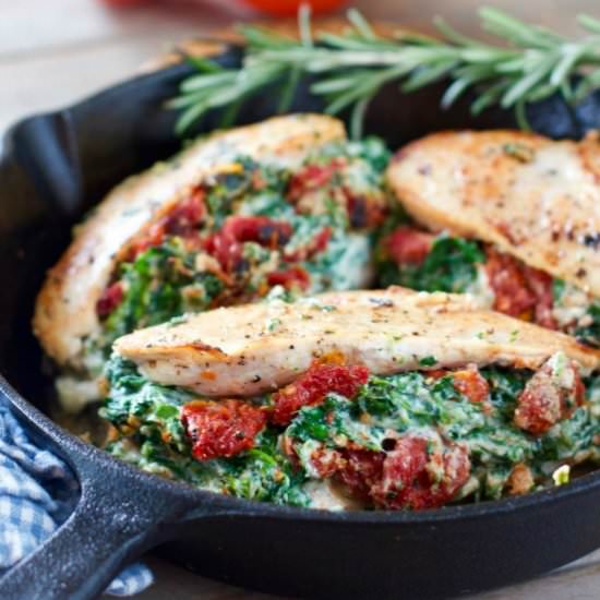 Ricotta and Spinach Stuffed Chicken