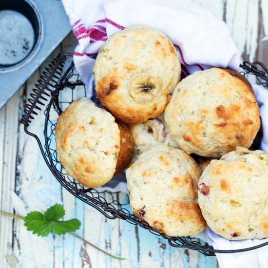 Strawberry Banana Protein Muffins