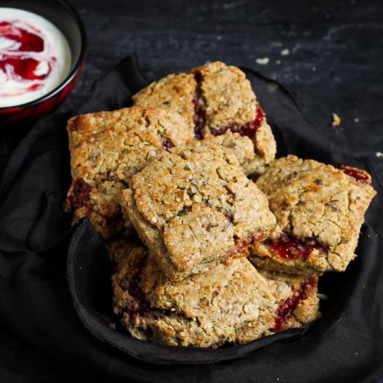 Lavender Buckwheat Jam Scones