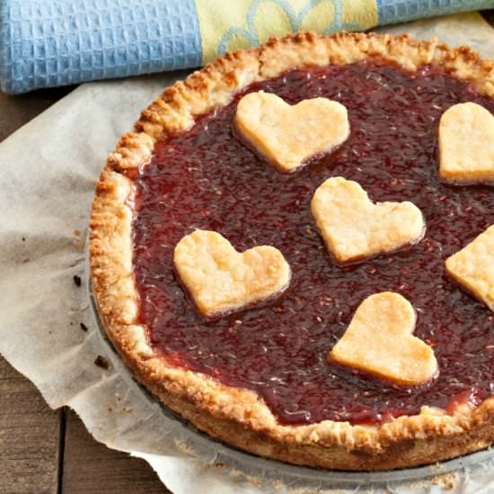 Dairy-free Raspberry Jam Crostata