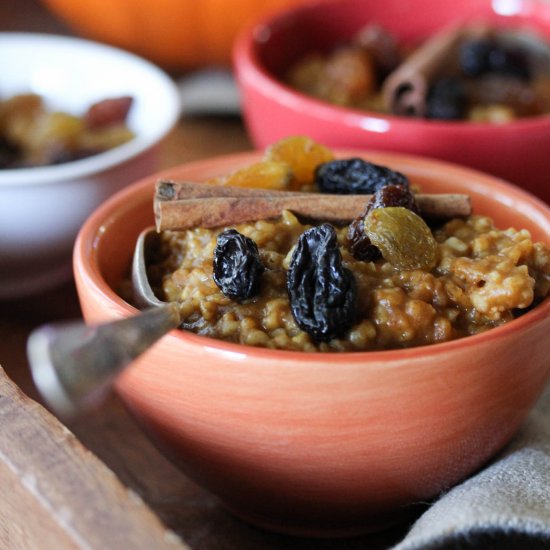 Pumpkin Steel Cut Oats Instant Pot