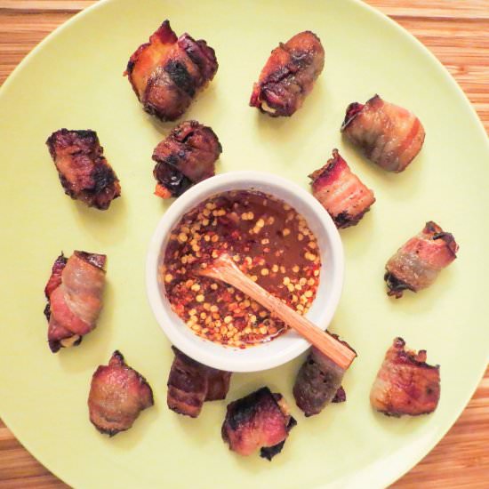 Manchego Stuffed Bacon Dates