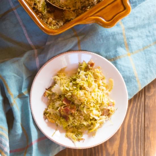 Brussels Sprouts Gratin with Quinoa