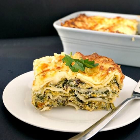 Butternut Squash Spinach Lasagna