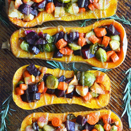 Vegetable Stuffed Buttenut Squash