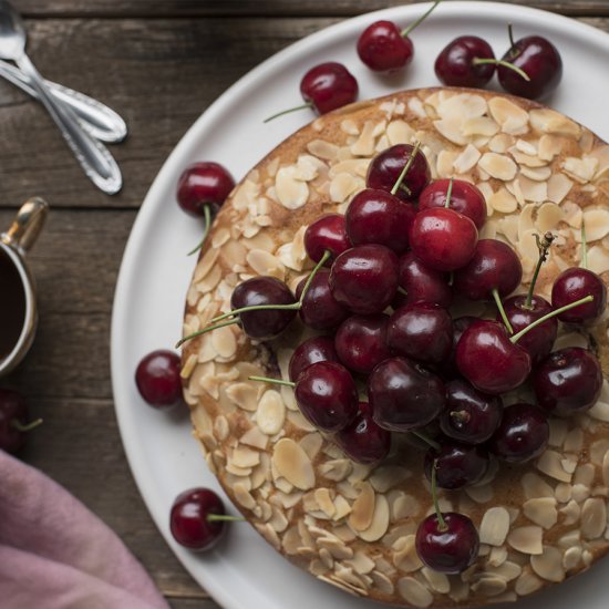 Gluten Free Cherry and Almond Cake