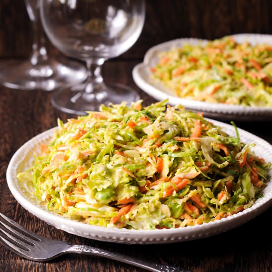 Zesty Brussels Sprouts Coleslaw