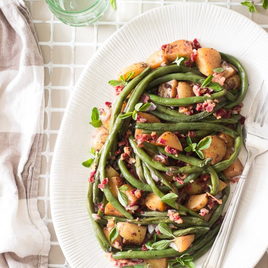 Green Beans and Potatoes With Bacon