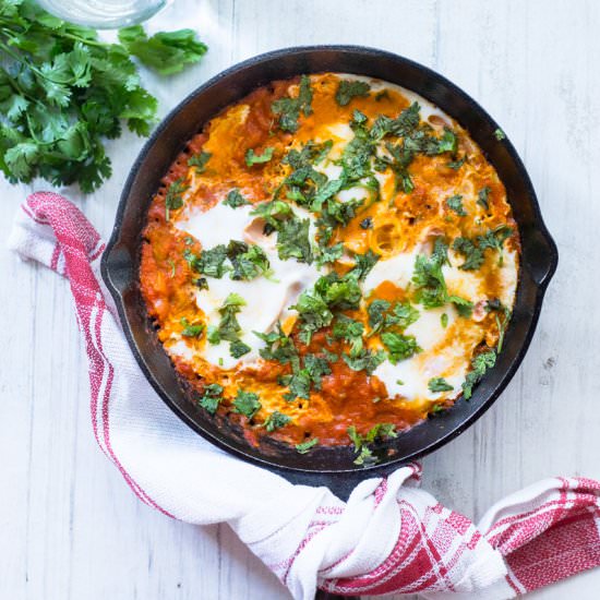 SHAKSUKA WITH ROASTED BANANA PEPPER