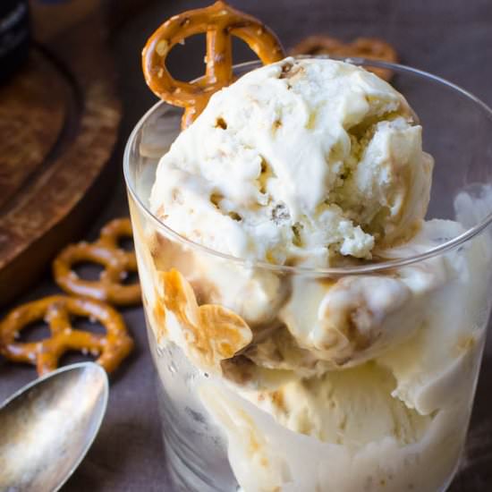 Stout Caramel Pretzel Ice Cream