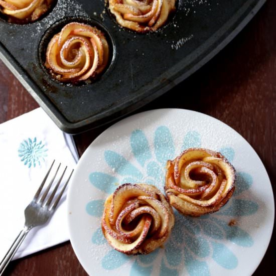 Apple Roses with Puff Pastry