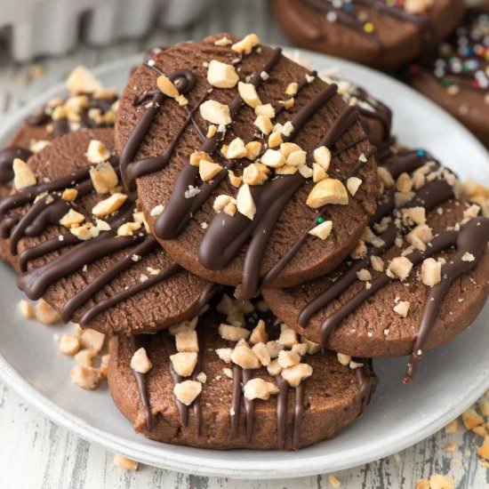 Slice & Bake Chocolate PB Cookies