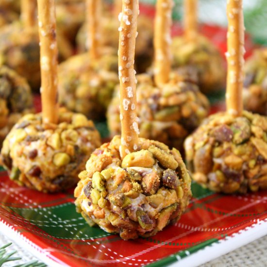 Cherry Pistachio Mini Cheese Balls