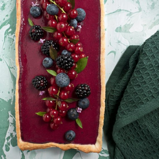 elegant dark berry tart