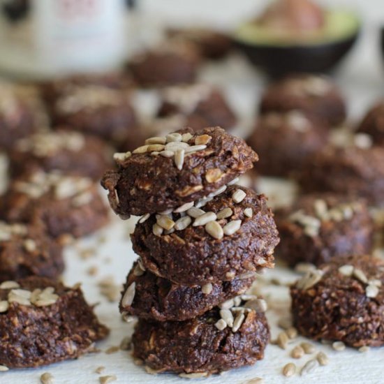 Chocolate Avocado Sunflower Cookies