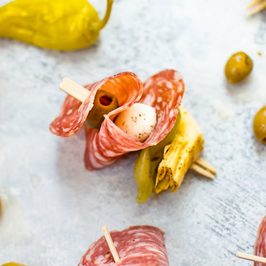 Easy Antipasto Skewers