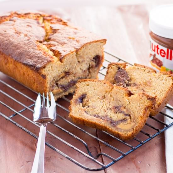 Nutella Peanut Butter Banana Bread