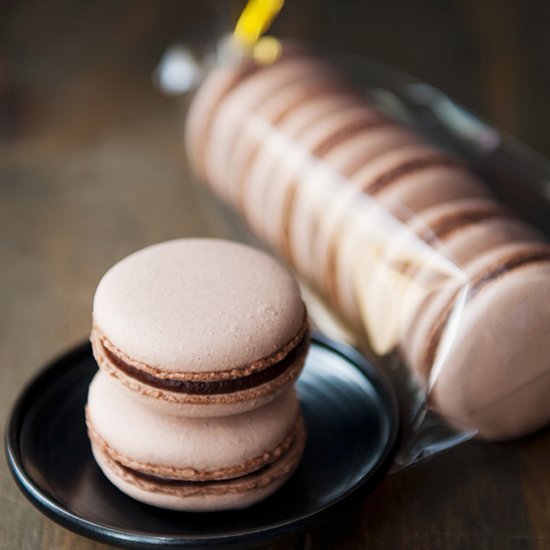 Chocolate Macarons (Sucre Cuit)