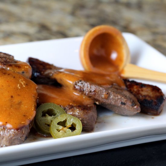 Venison Steaks with Smoky Aioli