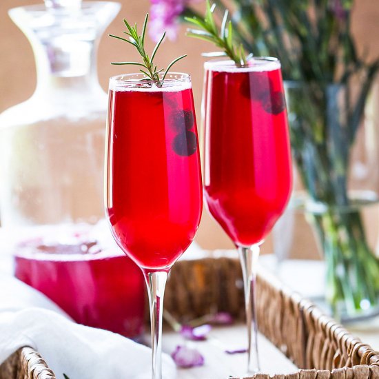 Healthy & Festive Cranberry Mimosa