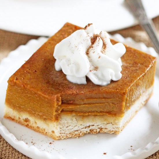 Guilt Free Pumpkin Pie Bars